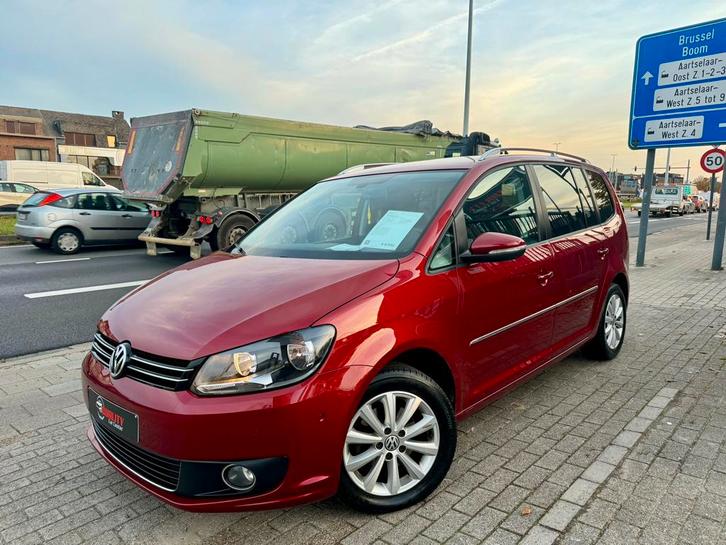 Volkswagen Touran Highline 7zitpl Navi Pdc Cruise 1ste eig., Auto's, Volkswagen, Bedrijf, Te koop, Touran, ABS, Airbags, Airconditioning