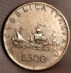 Italië 500 Lire 1961 Schepen van Christoffel Columbus, Verzenden, Italië, Zilver