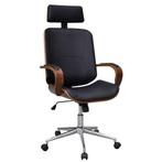 Bureaustoel met houten afwerking, Ophalen, Gebruikt, Bureaustoel