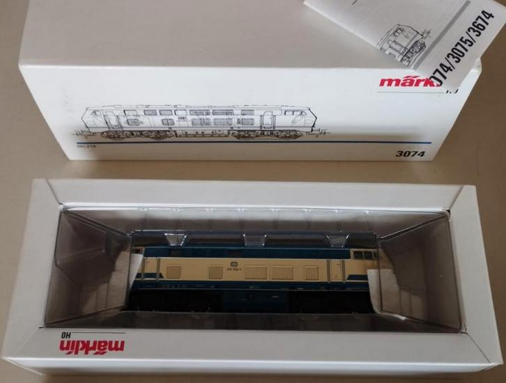 Märklin locomotief + Personenrijtuig + Bagagerijtuig, Hobby & Loisirs créatifs, Trains miniatures | HO, Comme neuf, Locomotive