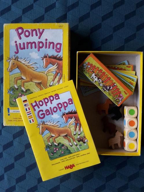 Haba kinderspel Pony jumping, 2-4 spelers, 4+, prima staat, Hobby en Vrije tijd, Gezelschapsspellen | Bordspellen, Zo goed als nieuw