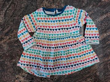 Robe taille 6-9 m avec triangles multicolores et manches lon