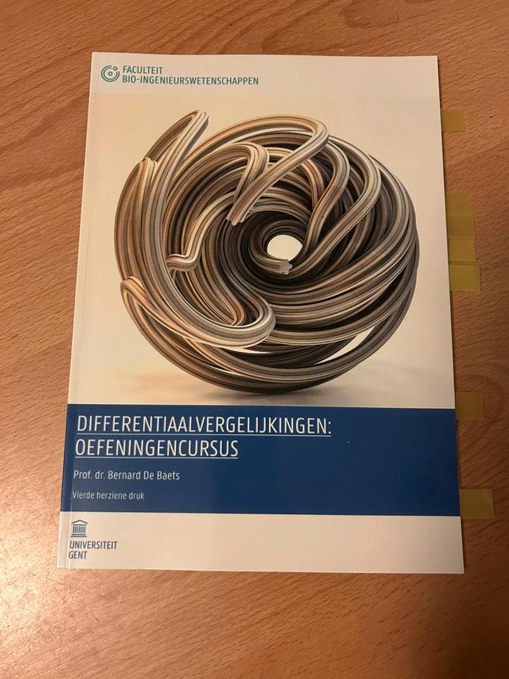 Cursus (4 boeken) differentiaalvergelijkingen bio-ingenieur, Boeken, Studieboeken en Cursussen, Zo goed als nieuw, Ophalen