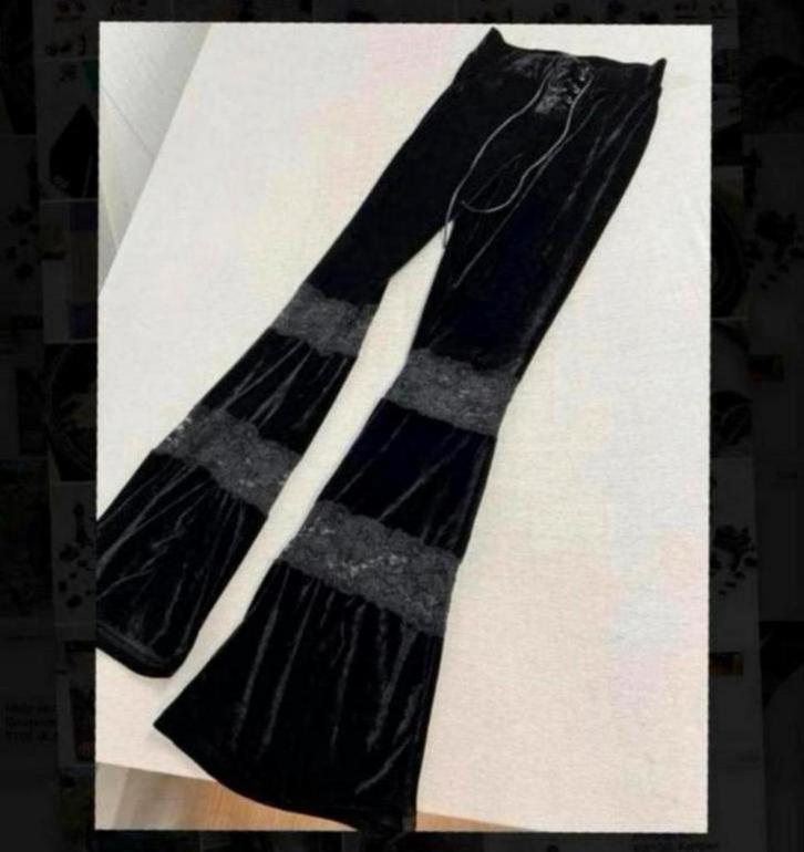 Pantalon noir Killstar femme, bas en velours noir S - Gothic, Vêtements | Femmes, Culottes & Pantalons, Comme neuf, Taille 36 (S)