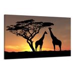 Nouveau tableau sur toile Afrique Girafe 120 x 80 cm, Envoi, Neuf