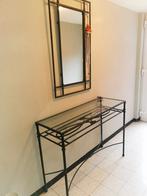 Miroir et console en fer forgé, magnifique et intemporel!, Enlèvement, Comme neuf