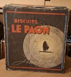 Ancienne boîte métallique biscuiterie « Le Paon », Enlèvement ou Envoi