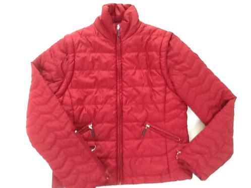 Rode gewatteerde damesjas  (afritsbare mouwen-bodywarmer), Kleding | Dames, Jassen | Zomer, Zo goed als nieuw, Maat 36 (S), Rood