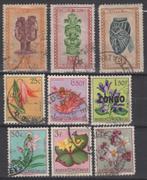 BELGISCH CONGO - beelden en bloemen, Ophalen of Verzenden, Gestempeld