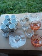 Lot de 18 mini tasses + coupelles + sous tasses, Enlèvement