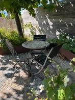Bistrosetje met 3 klapstoelen, Tuin en Terras, Ophalen, Gebruikt, Eettafel, 3 zitplaatsen