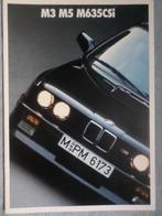 BMW M3 M5 M635 1987 brochure, Boeken, Auto's | Folders en Tijdschriften, Verzenden, BMW