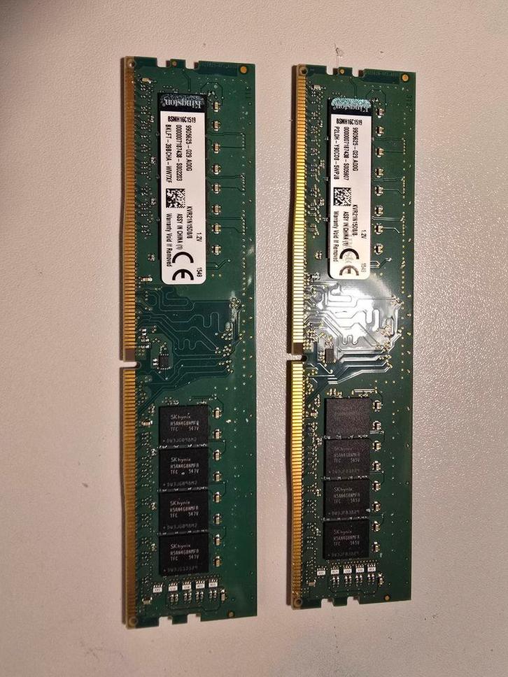 2x8gb ddr4 kingston ram, Computers en Software, RAM geheugen, Zo goed als nieuw, Desktop, 16 GB, DDR4, Ophalen of Verzenden