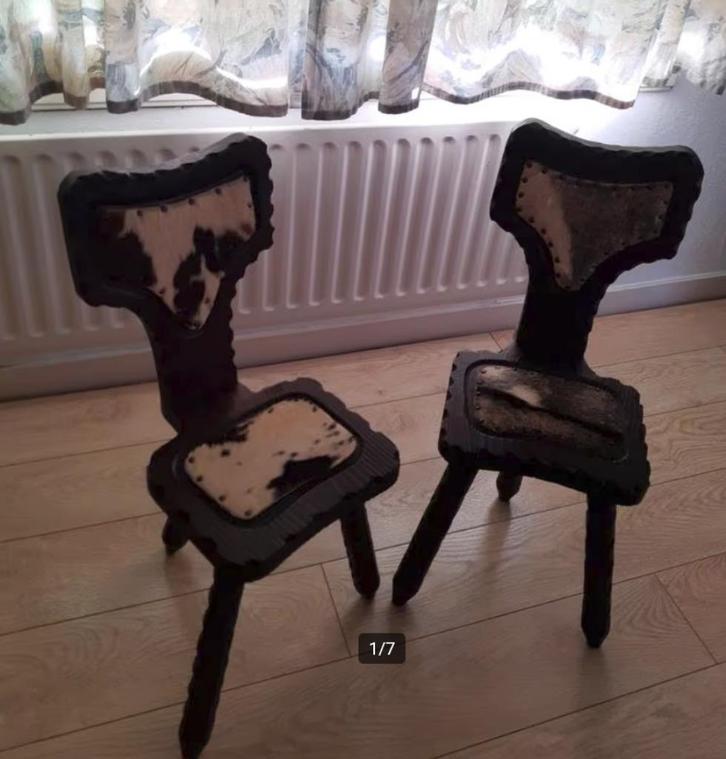 Vintage Spaanse Brutalist stoelen, Antiek en Kunst, Antiek | Meubels | Stoelen en Sofa's, Ophalen