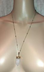 Ketting edelsteen hanger vintage rozenkwarts obelisk, Handtassen en Accessoires, Kettingen, Met edelsteen, Verzenden, Nieuw, Steen of Mineraal