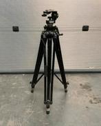 Manfrotto tripod 028B + kop 128RC + quick release plaat., Ophalen, Gebruikt, Driepoot