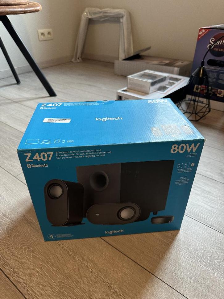 Logistech Z407 - Computerspeakers met subwoofer zoals nieuw, Computers en Software, Pc speakers, Zo goed als nieuw, Audiokanaal 2.1