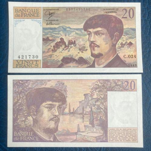 France - 20 Francs 1989 - Pick 151b - UNC, Timbres & Monnaies, Billets de banque | Europe | Billets non-euro, Billets en vrac