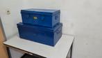 twee blauwe metalen dozen van 90cmx40cm, Ophalen of Verzenden, Zo goed als nieuw, Metaal