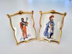 Limoges decoratieve legerportretten op porselein, Ophalen of Verzenden