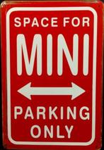 Metalen rusty-old wandplaat Space For Mini Parking Only, Ophalen of Verzenden