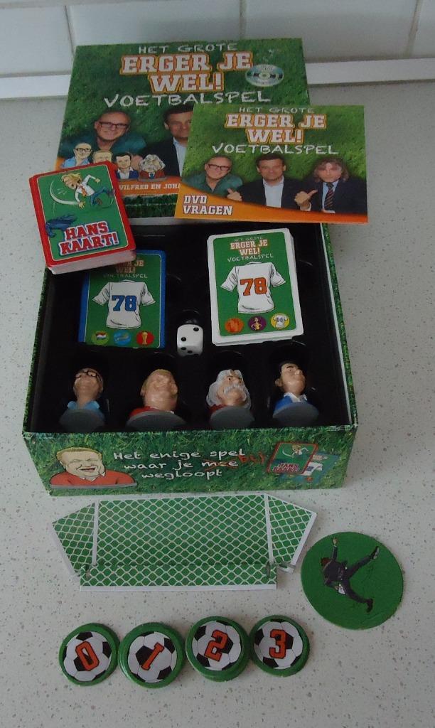 Het Grote"Erger Je Wel !" Voetbalspel met DVD in prima staat, Hobby en Vrije tijd, Gezelschapsspellen | Overige, Zo goed als nieuw