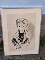 lavis l enfant signe serge creuz, Antiek en Kunst, Ophalen of Verzenden