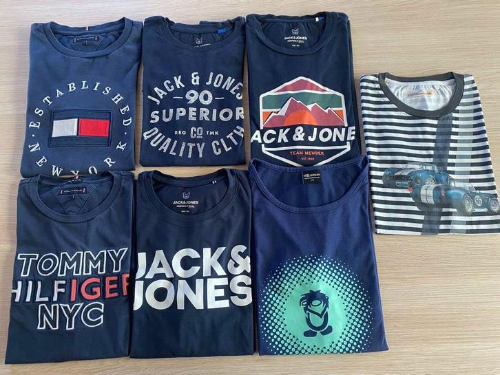 pakket 7 t-shirts - maat 176, Kinderen en Baby's, Kinderkleding | Maat 176, Gebruikt, Jongen, Shirt of Longsleeve, Ophalen of Verzenden