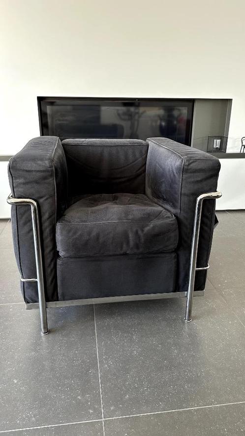 éénzit, Huis en Inrichting, Fauteuils, Zo goed als nieuw, Metaal, Stof, 50 tot 75 cm, Minder dan 75 cm, Ophalen