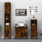 Badkamerkast 65x33x60 cm bewerkt hout gerookt eikenkleurig, Huis en Inrichting, Kasten | Kleerkasten, Verzenden, Nieuw