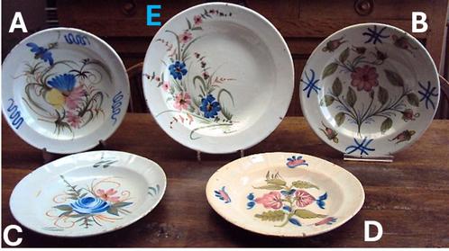 Antieke Spaanse borden in aardewerk, 18e eeuws, Antiek en Kunst, Antiek | Keramiek en Aardewerk, Ophalen