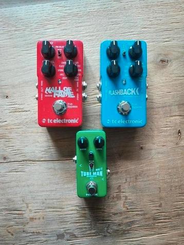 TC Electronic Hall of Fame & Flashback Delay + NUX Tube Man, Enlèvement ou Envoi, Comme neuf, Distortion, Overdrive ou Fuzz