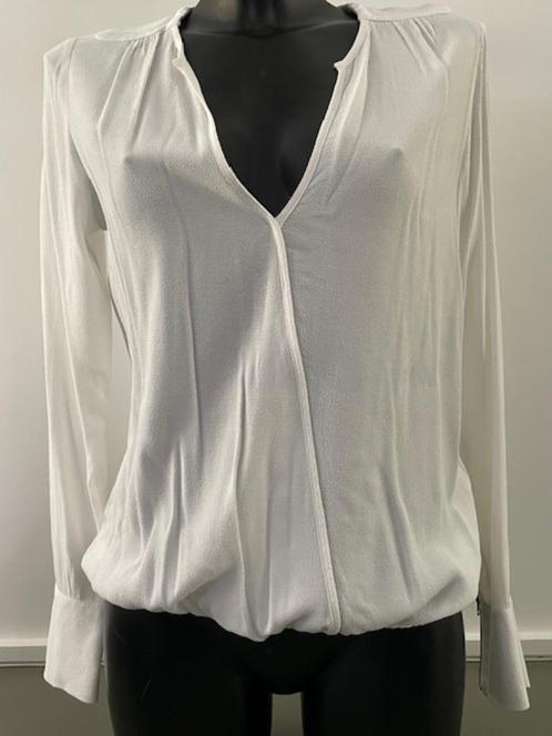 Witte blouse Ba&sh met rits aan mouwen, maat 1, Kleding | Dames, Blouses en Tunieken, Zo goed als nieuw, Maat 36 (S), Wit, Verzenden