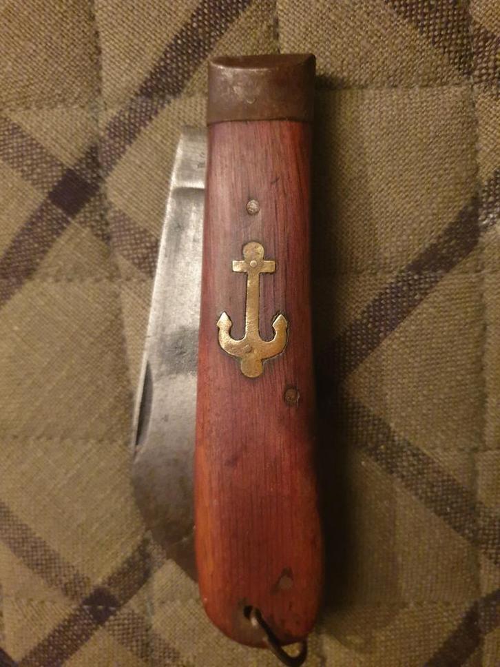 Prachtige antiek militaire zakmes met anker uit SOLINGEN, Caravans en Kamperen, Kampeergereedschap, Zo goed als nieuw, Ophalen of Verzenden