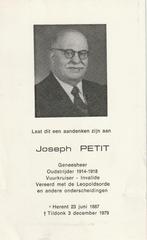 Geneesheer Oudstrijder 1914-1918 Joseph Petit, Ophalen of Verzenden