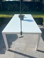 Witte tuintafel, Tuin en Terras, Tuintafels, Ophalen, Zo goed als nieuw, Aluminium