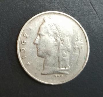 1 frank 1962 VL, 2x datum/Rau, type Ceres - Boudewijn I beschikbaar voor biedingen