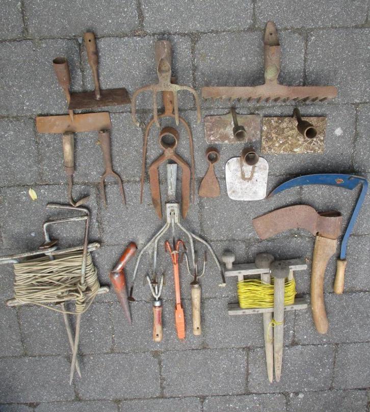 Tuin en ander oud handgereedschap, Tuin en Terras, Hand-tuingereedschap, Gebruikt, Overige soorten, Ophalen