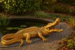 Beeld krokodil, tuin, zwembad, vijver, woonkamer 125cm, Tuin en Terras, Ophalen, Nieuw, Kunststof, Dierenbeeld