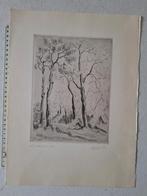 Verfijnde ets van Antoon Herckenrath "landschap ", Ophalen of Verzenden