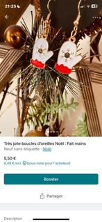 Idée cadeau 🎁  À vendre boucles d’oreilles Noel Neuve, Enlèvement ou Envoi, Neuf