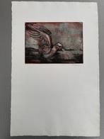 Ria Odeurs - ets en aquatint - Vogel, Antiek en Kunst, Kunst | Etsen en Gravures, Ophalen of Verzenden