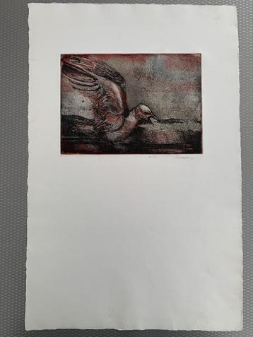 Ria Odeurs - ets en aquatint - Vogel beschikbaar voor biedingen