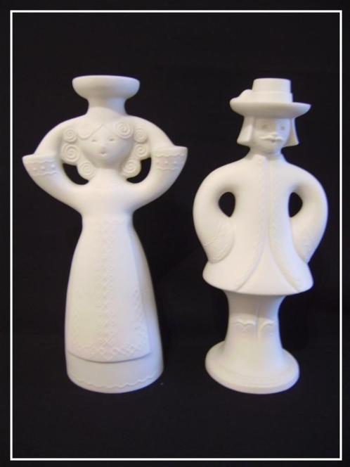 AK KAISER : 2 Porseleinen figuurtjes - Gemerkt., Antiek en Kunst, Antiek | Porselein, Ophalen