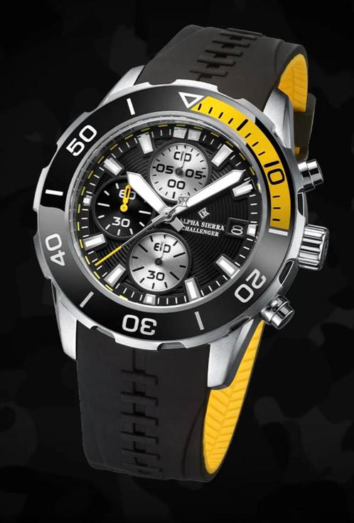 ALPHA SIERRA CHALLENGER SPORT CHRONO TWV429€! 💯%NIEUW!, Handtassen en Accessoires, Sporthorloges, Nieuw, Ophalen of Verzenden