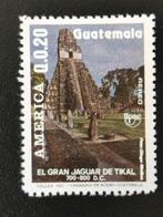 Guatemala 1990 - Tikal Maya Ruine - Tempel grote Jaguar, Ophalen of Verzenden, Midden-Amerika, Gestempeld