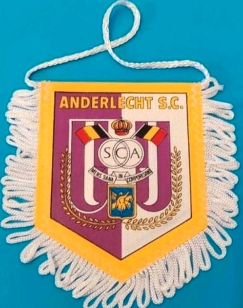 RSC RSCA Anderlecht 1980s prachtig vintage vaantje voetbal, Diversen, Vlaggen en Wimpels, Zo goed als nieuw, Ophalen of Verzenden