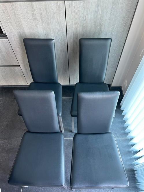 Stoelen, keukenstoelen, zwart hoge leuning, Huis en Inrichting, Stoelen, Zo goed als nieuw, Vier, Kunststof, Zwart, Ophalen
