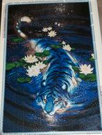 Decoratie schilderij tijger met lotus bloemen Star Maker, Envoi