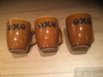 3 bruine OXO tassen, Comme neuf, Enlèvement ou Envoi